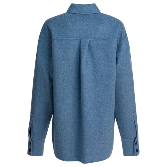 Max Mara Sportmax Virgin Wool Overshirt Jacket tag size 42 Women - Picture 2 of 4